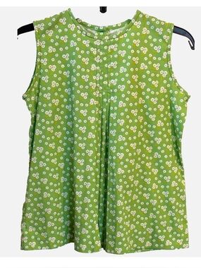 Alice Kathleen & Co Girls Floral Tank Top Size 12 Green Ditsy Print Boutique